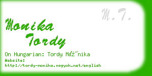 monika tordy business card